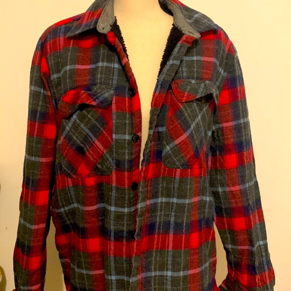 Cozy fleece flannel jacket